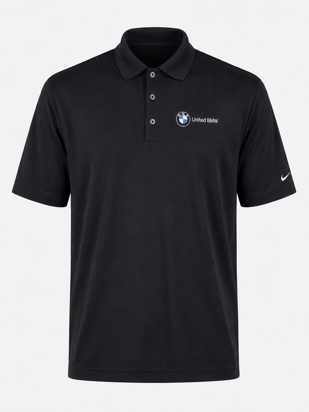 Black Nike Golf Dri-Fit Short Sleeve Polo Shirt With BMW Patch Size M